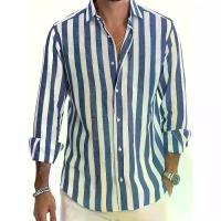 ราคา Men's Long Sleeve Shirt - Classic Button-Up Formal and Casual Shirt, Available in Beige, Brown, White, Black, Gray, and Blue, Non-Stretch Fabric, Suitable for Business, Weddings, (1733095586649638431)