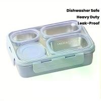 ราคา Stainless Steel Lunch Box Adult Lunch Box, with 4 Compartments and Leak-Proof Soup Bowl - Durable Dishwasher Safe (Lid Not Included), Pink/Green/Blue/Pink Available, Portable Sto (1733273346658305507)