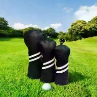 ราคา Golf club covers Striped golf club covers Waterproof PU Golf Hat Cover Protective Cover (1733426882309359544)