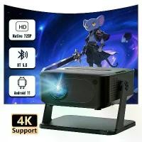 ราคา [COD] HA109 Projector 4k Video Portable Android 11 H713M Bluetooth5.0 Speaker wifi6 Smart Home Theater tv Smartphone Native 720P (1733321066248439495)