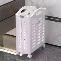 ราคา 1 Piece Grandpa's Treasure Large Foldable Laundry Basket with Wheels - Portable Plastic Storage Basket with 4 Wheels, Ventilation Holes, and Ergonomic Handle, Suitable for Dormit (1733341306408765321)