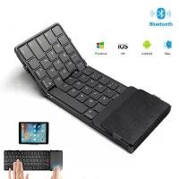ราคา [COD] Foldable Wireless Bluetooth Keyboard Rechargeable Folding Portable Keyboards for PC Mac Smartphone Windows iOS Android (1732989252476372679)