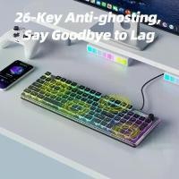 ราคา BOW K180 Series RGB Backlight Triple-Mode Rechargeable Bluetooth Keyboard Lightweight Office for Laptop Tablet Desktop (1733299028922041602)