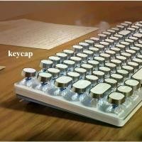 ราคา [COD] Vintage Round Electroplated Keycaps 104 Keys XDA Laser Translucent for 60/64/84/98/104 Gaming Mechanical Keyboard MX Switch (1733258755458827710)