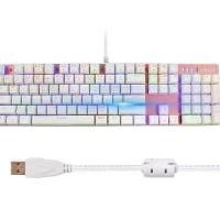 ราคา OKER คีย์บอร์ด OKER K84 RGB Mechanical Keyboard สีขาว ชมพู ดีไซน์สวยงาม โดดเด่น ด้วย Blue Switch แสง RGB 9 รูปแบบ 12 ปุ่ม มัลติมีเดีย ให้การใช้งานที่ราบรื่นและปลอดภัย (1733002275384625007)