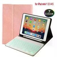 ราคา Case Keyboard for apple ipad mini 1 2 3 4 5 wireless 7 Colors Backlit Bluetooth Keyboard Cover Cases (1733062491195541064)
