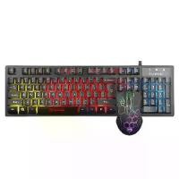 ราคา 【COD】 MARVO(มาร์โว่) MOUSE & KEYBOARD KM409 ชุด คีบอดคีบอดไฟทะลุตัวหนังสือ เมาส์มีไฟ7สี Combo (1732631614170498978)