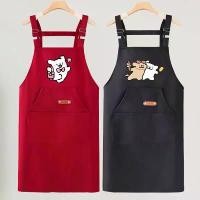 ราคา Kitchen Apron for Home Use, Women's Cartoon Summer New Waterproof and Oilproof Printed Young People's Strap Apron (1733448088902468734)
