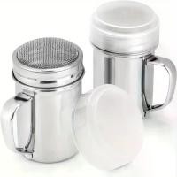 ราคา 2 Stainless Steel Powdered Sugar Shakers with Handles and Lids – 7oz Fine Mesh Sieve for Cinnamon, Flour, Salt, and Pepper – Durable Kitchen Tools for Dusting and Sprinkling (1733281351148275611)