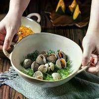 ราคา One Ceramic Soup Bowl with Double Handles - Novel Polka Dot Pattern, Microwave Safe, Japanese Style Ceramic Noodle Bowl, Suitable for Home, Kitchen, Restaurant, Couples, Family, (1733309884205205403)