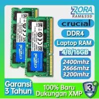ราคา สินค้าขายดี COD Crucial 4GB/8GB/16GB Laptop RAM DDR4 2Rx8 แรม 2400MHZ 2666MHZ 3200MHZ 260Pins SODIMM PC4-21300 DDR4 RAM Notebook Memory (1733030878267409953)