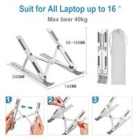 ราคา laptop stand ขาตั้งแล็ปท็อป Slim Lightweight Adhesive แท่นวางโน๊ตบุค SPortable Adjustable Foldable For IPad แท่นรองโน๊ตบุค Tablet ขาตั้ง notebook Smaller than 17''ขาตั้ง laptop (1733022937432164091)