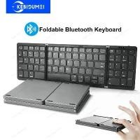 ราคา [COD] Tri-Foldable Bluetooth 5.1 Keyboard Mini Keyboard Keyboard Portable Tablet Keyboard Mute Keyboard For Laptop Windows Android IOS (1733245469446079934)