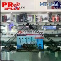 ราคา PROPLUS MT-U44 ไมค์ลอยตั้งโต๊ะ 4ตัว UHF Wireless Microphone ชุดไมค์ประชุมไร้สาย ไมค์ลอยไร้สาย (1730550608633498329)