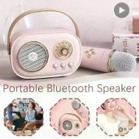 ราคา Karaoke Portable Wireless Bluetooth Speaker With Microphone Machine Radio FM Caixa De Som Mini Sound Box Music Small Column Mp3 [COD] (1733338523183843306)