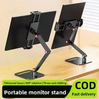ราคา Certified Products[1 Year Warranty] Computer Monitor Stand Portable Stand Dual Premium Monitor Arm Reduces Neck Pain 360 Rotatable ° Stable, can support weight of 6 kg. (1732761293906216425)