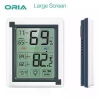 ราคา [เก็บเงินปลายทาง] ORIA LCD Digital Hygrometer Thermometer Temperature Humidity Monitor Indoor Room Thermometer With Humidity Monitor Touch Screen (1732742179543090299)