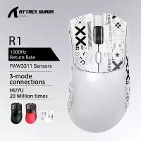 ราคา [COD] [Tri-Mode Connection]Attack Shark R1 Wireless Gaming Mouse - 18000DPI PAW3311 Sensor Bluetooth / 2.4G / USB Connection (1733222954596271659)