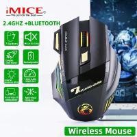 ราคา [COD] Wireless Gaming Mouse USB IMICE GW-X7 3200DPI Dual Mode Rechargeable 7 Keys 2.4Ghz Silent Mouse Bluetooth 7-color Breathing LED (1733026001541826014)