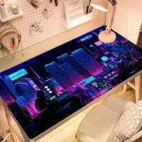 ราคา [COD] Hot Sell City Neon Pixel Large Mouse Mat Gaming Mousepad Gamer Mousepads Rubber Keyboard Mats Desk Mats XXL Mouse Pads 900X400 (1733221647027570142)