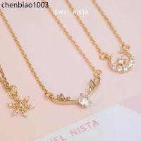 ราคา snowflake ,reindeer ,lunar necklace สร้อยคอจี้เกล็ดหิมะ ,กวางเรนเดียร์ ,พระจันทร์ (1732582004165543831)
