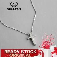 ราคา พร้อมส่ง แท  WILLFAN Necklace สร้อย S925 Simple and Versatile Cross สร้อยคอเงินแท้ สร้อยคอไม้กางเขน (1732291468813370657)
