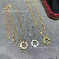 ราคา 2025V Gold High Version Round Cake Round Necklace Love Series Silver Plated 18K Rose Gold Inlaid Diamond Pendant Collarbone Chain Manufacturer (1733447762765710431)