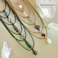 ราคา มาใหม่setที่2✨สร้อยคอจี้เชือกถักหินพลอยก้อนธรรมชาติ Gemstone Necklace พร้อมส่งจากไทย (1732927748803233037)