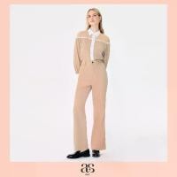 ราคา [asv aw25] Laura Flared Pants กางเกงผู้หญิง ทรงขาม้า เอวสูง ดีเทลตัดต่อแบบยีนส์ กระเป๋าข้าง กระเป๋าปะด้านหลัง แต่งอะไหล่โลโก้ asv สีทอง ซิปหน้า (1732582140544648912)
