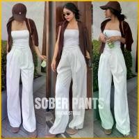 ราคา SOBER PANTS:กางเกงจีบทวิสหน้าผ้าพริ้วทรงขากระบอกใหญ่เอวสูง ดีเทลแต่งฝากระเป๋าหลัง(New Collection) คําแนะนําการขายที่ร้อนแรงในเดือนนี้ (1733420456902362829)