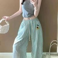 ราคา Mickey Casual Pants for Women, Long Pants with Pockets, Drawstring, Plaid, Walking Pants, Summer Thin Air Conditioning Pants, Wearable Outside, Mosquito-Proof Pants (1733332136690943138)