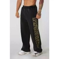 ราคา YOUNGLA American streetwear brand men's sports pants gym and fitness loose straight printed casual pants (1732988433302456228)