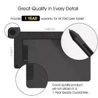 ราคา กระดานลบได้ กระดานเขียนVEIKK VK640 VK1060 VK1060PRO Graphic Tablet Digital Drawing Pad Pen Tablet with 8192 Tilt function Passive Pen เมาส์ปากกา กระดานLCD (1733325474443331553)