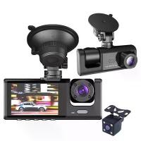 ราคา New Driving Recorder HD Reversing Image 3 Lens Recorder Mobile Phone Interconnection Car Recorder (1733370663835239706)