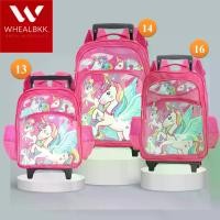 ราคา COD Wheal กระเป๋าเป้สะพายหลังน่ารัก ลายการ์ตูนยูนิคอร์น/โพนี่/Elsa พร้อมล้อลาก 16 นิ้ว SC8301-16 (Pink)TikTok (1733300436850869657)