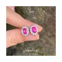 ราคา ต่างหูพลอยแท้ " โทพาซสีชมพู " ต่างหูเงินแท้ ตุ้มหูพลอยแท้ ตุ้มหูเงินแท้ Pink Topaz (1730849574653561142)