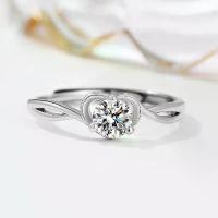 ราคา Korean style heart-shaped diamond ring for women Cute heart-shaped adjustable open ring. (1733243786991731895)