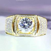 ราคา Open Plated 2 Carat Diamond Ring Dazzling Sparkling Domineering Luxurious Full Diamond Moissanite 3 Carat Charming Diamond Ring (1733191506216257370)