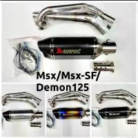ราคา จัดส่งที่รวดเร็ว Sale!!! คอท่อสแตนเลส MSX/MSX-SF/Demon 125 สีเงิน พร้อมปลายท่อ AK ยาว 12 นิ้ว ปลายท่อ 2 รู ฟรีแคทโล่งลดเสียง (1733195273264989867)