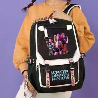 ราคา Kpop Demon Hunters Themed Backpack For Teens, Large Capacity Nylon School Bag With Printed I7S3 (1733397858120533914)
