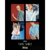 ราคา [จัดส่งทันที] BELLAHOUSE - TWIN SHIRT (2 COLORS) เสื้อเชิ้ตแขนสั้น กระดุมหน้าหลัง (1732588800235701613)