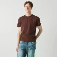 ราคา ESP เสื้อทีเชิ้ต ลายกราฟฟิก ผู้ชาย สีน้ำตาลเข้ม | Graphic T- Shirt | 04022 (1732227744783500696)