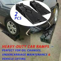 ราคา 2pcs Heavy-Duty Wide Plastic Loading Ramps-2.5 Ton Capacity, Reinforced Base, Anti-Slip Surface-Ideal for Car Maintenance/Undercarriage Access (90 x 33 x 22.5cm/35.4 x 13 x 8.9in, Black) (173321345821