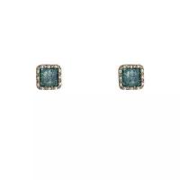 ราคา Vintage Small Square Diamond Earrings, Smurf Style, Vintage Style, Gentle Geometric Earrings (1733093956822730163)