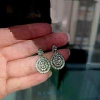 ราคา Neriza Jewelry/ต่างหูเพชรสังเคราะห์ประกายเทียบเท่าเพชรแท้,ต่างหูรย้า, ต่างหูออกงาน,ต่างหูเพชร NE038 ซีโอดี (1733185064320337791)
