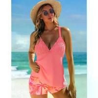 ราคา Women's Tankini Swimsuit, Smocked Two-Piece Swimsuit, Printed Swimsuit with Shorts (1732908053782759037)