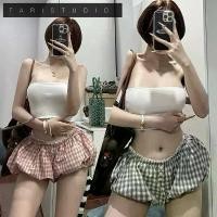 ราคา [COD] [Tiktok]KUJI SHORTS กางเกงฟักทองลายสก็อต (1732694871797695716)