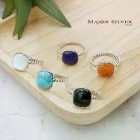 ราคา แหวนติดหินแท้ / หัวสี่เหลี่ยมขอบหยัก 11 มิล รมดำ แหวนเงินแท้ 925 Major Silver หินมงคล : E-V-Fesq11-Sto คําแนะนําการขายที่ร้อนแรงในเดือนนี้ (1732760668650505893)