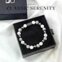 ราคา N.IX กำไลหิน The Classic - Serenity เฮมาไทต์ ฮาวไลท์ แจสเปอร์ ขนาด 8 มม (Retro Gun, Black, Silver) เชือกร่ม ตอกหมุด อะไหล่ ทอง คําแท้ สร้อย คอ พร้อม จี้ (1733230195914606510)