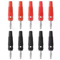 ราคา [COD] 10Pcs 32A High Current Screw Type 4mm Banana Plugs Male Stackable Connector Speaker Cable Adapter 4mm High Current Banana Plugs (1733445682381751758)